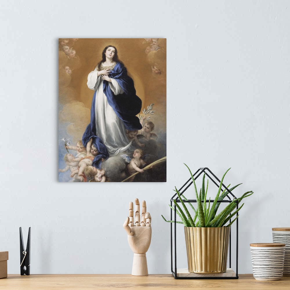 A bohemian room featuring The Immaculate Conception