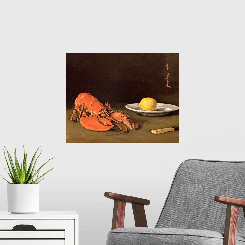 A modern room featuring The Lobster, c.1901