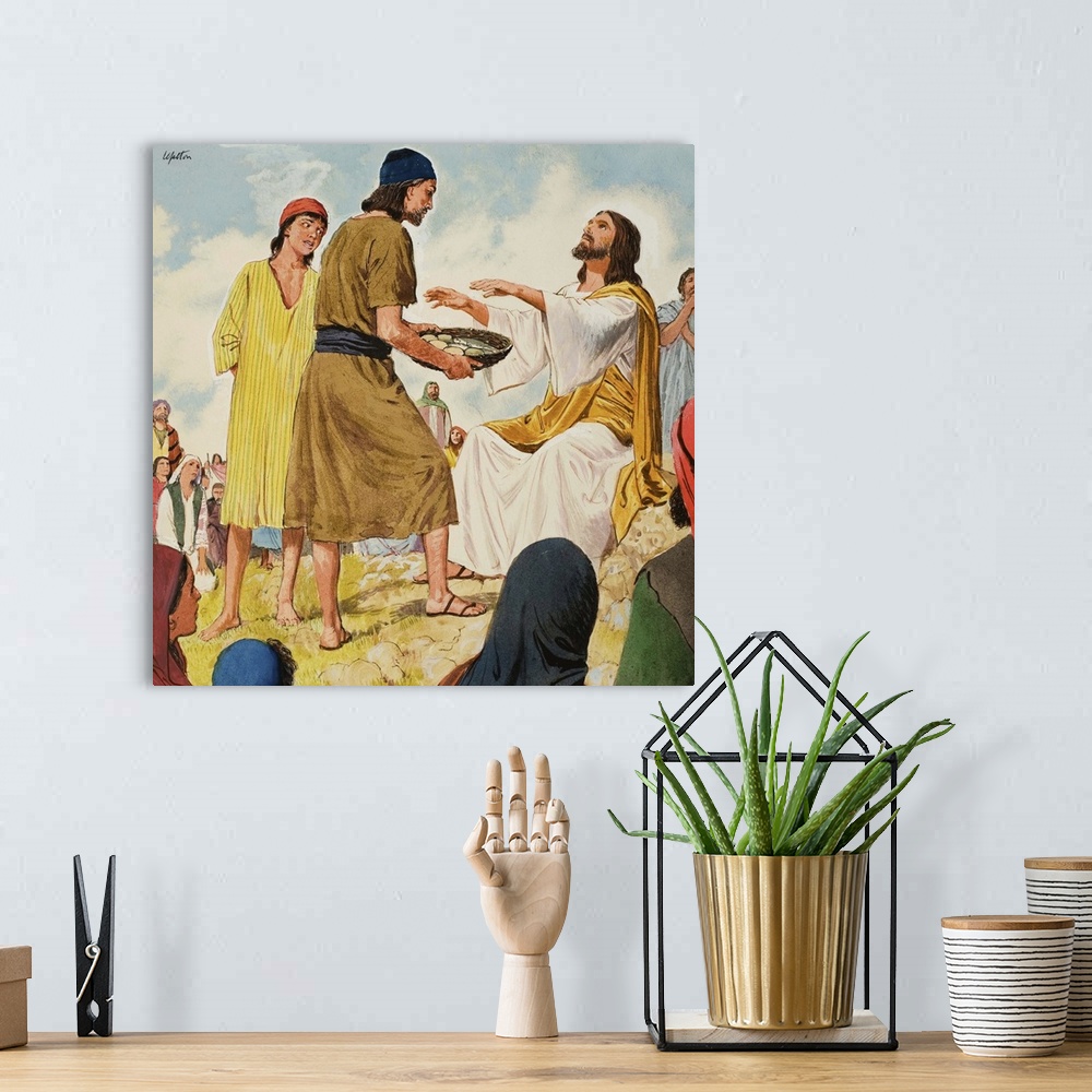A bohemian room featuring The Miracles of Jesus