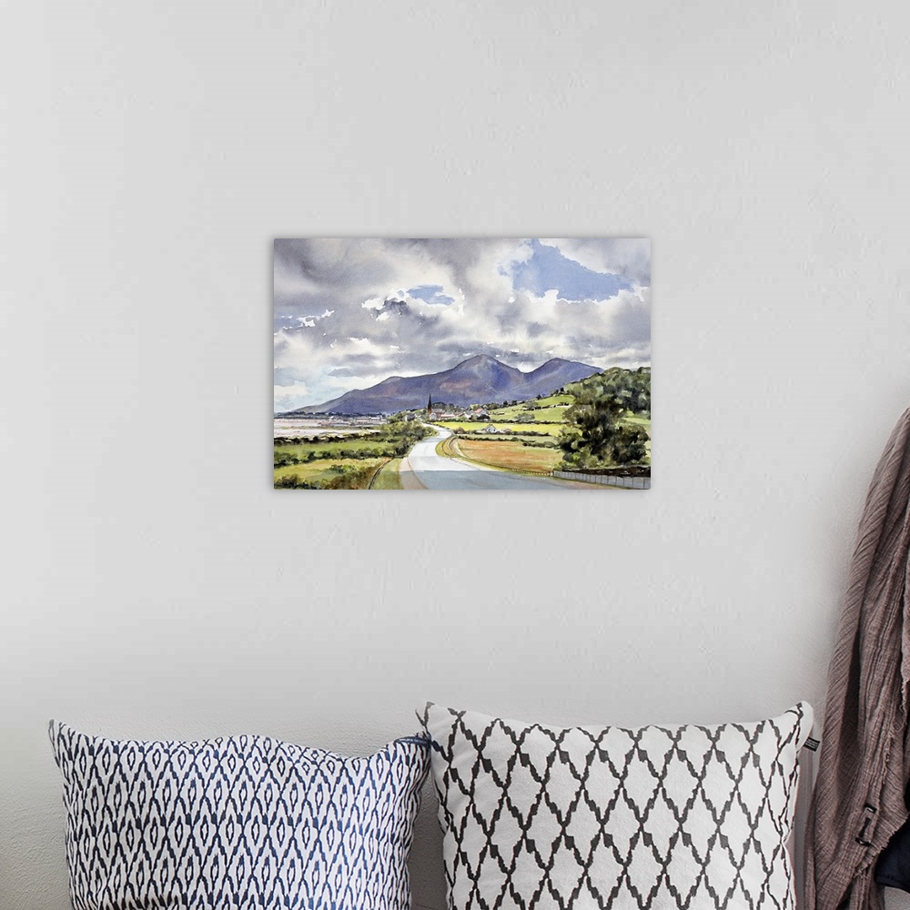 A bohemian room featuring The Mountains of Mourne from near Dundrum