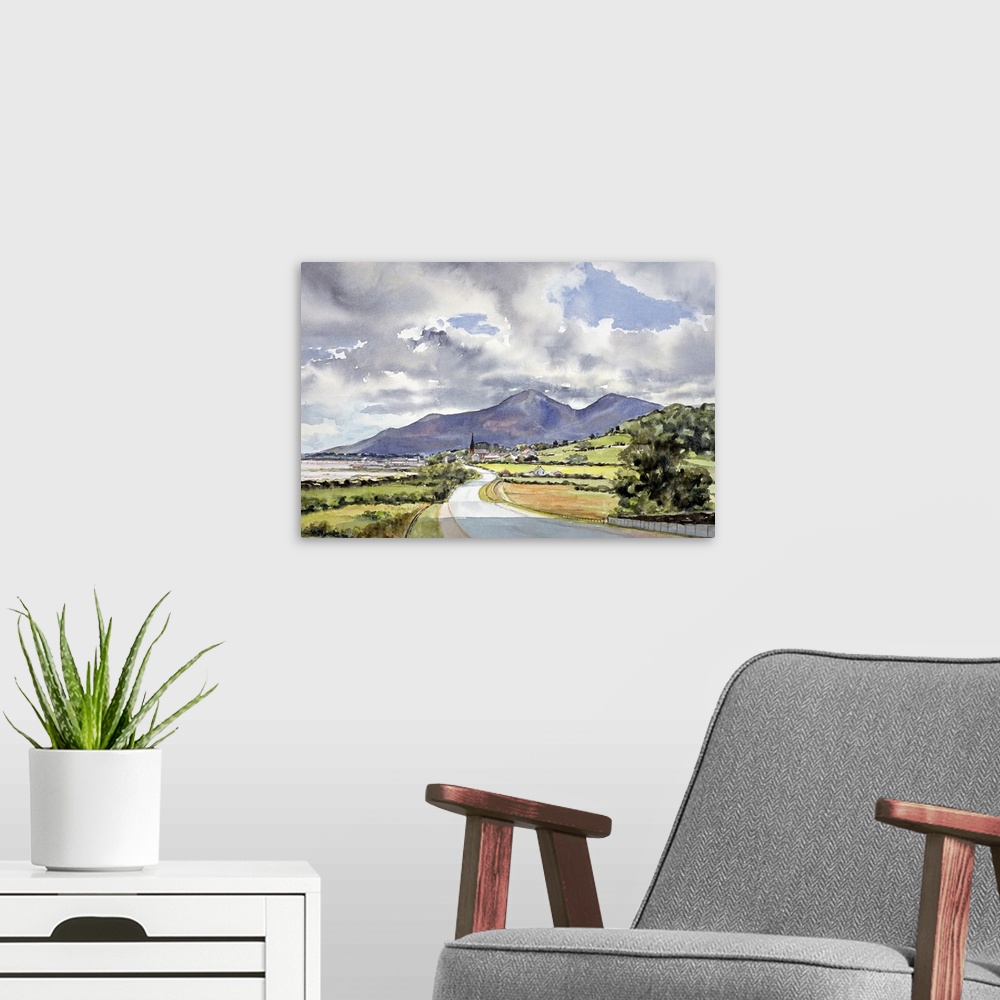 A modern room featuring The Mountains of Mourne from near Dundrum