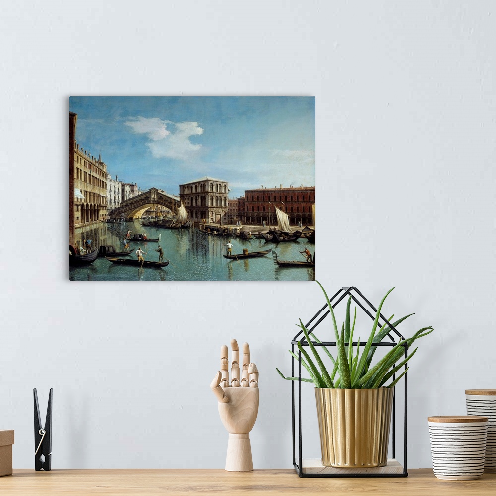 A bohemian room featuring The Rialto Bridge in Venice