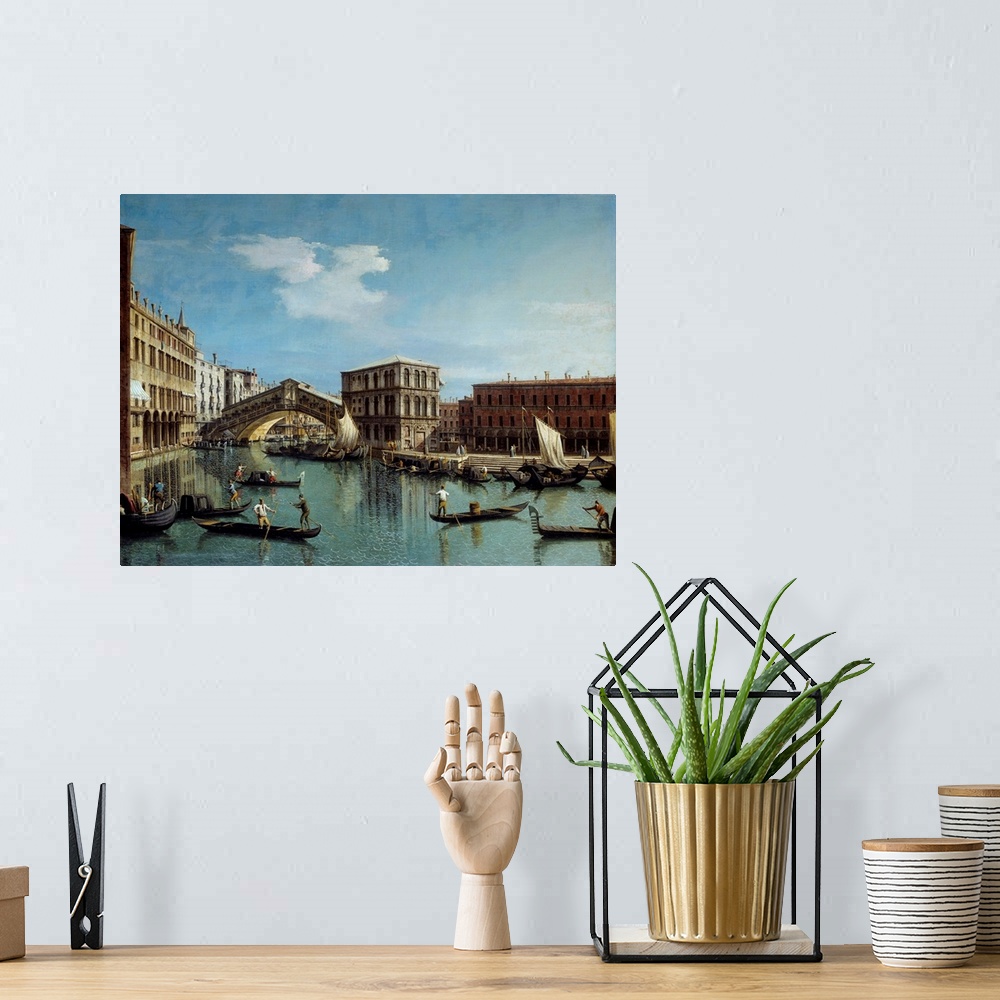 A bohemian room featuring The Rialto Bridge in Venice