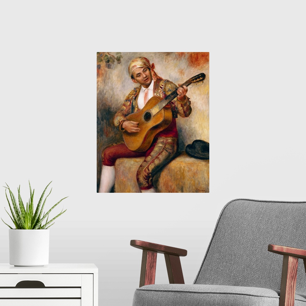 A modern room featuring The Spanish Guitarist, 1894