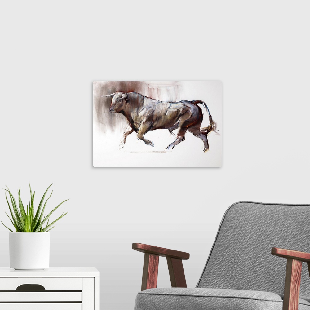 A modern room featuring The White Bull, 2022