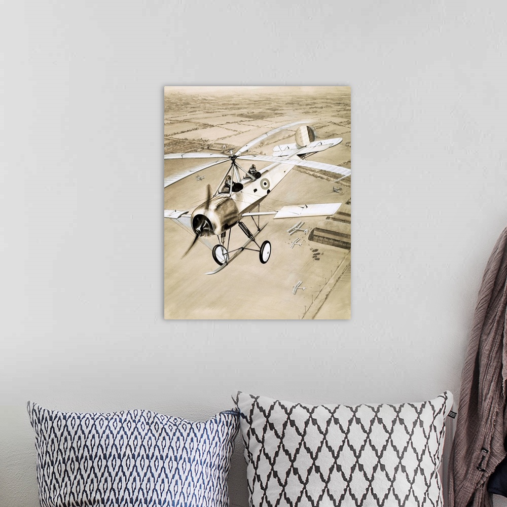 A bohemian room featuring The Windmill Plane, Autogyro