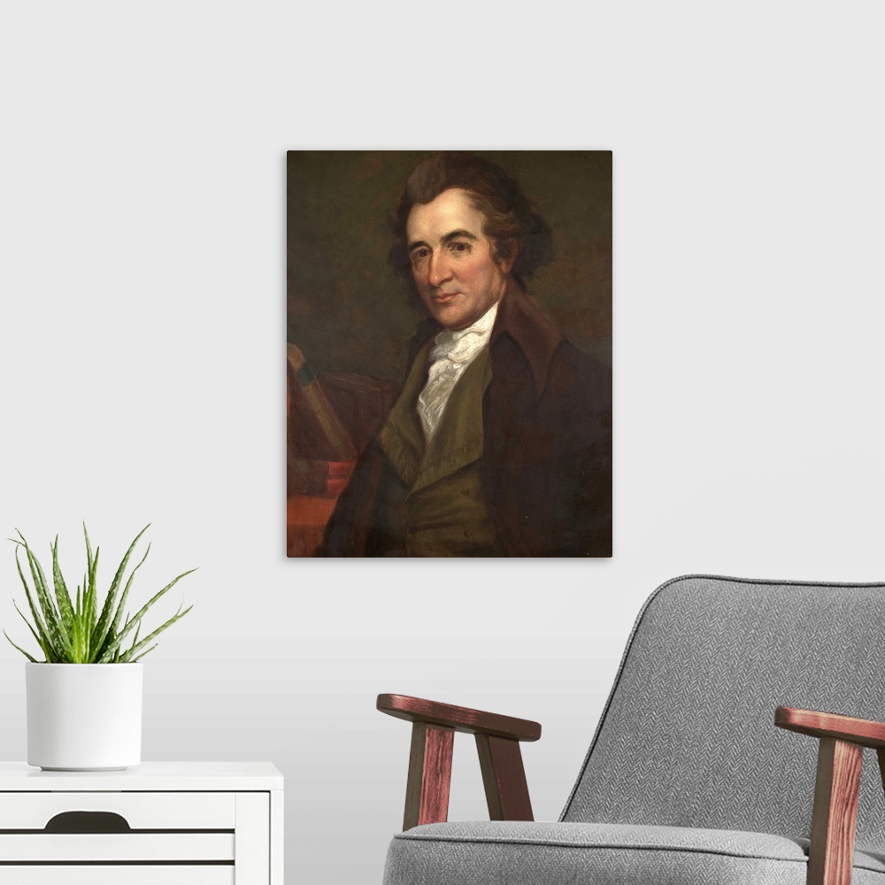 A modern room featuring Thomas Paine