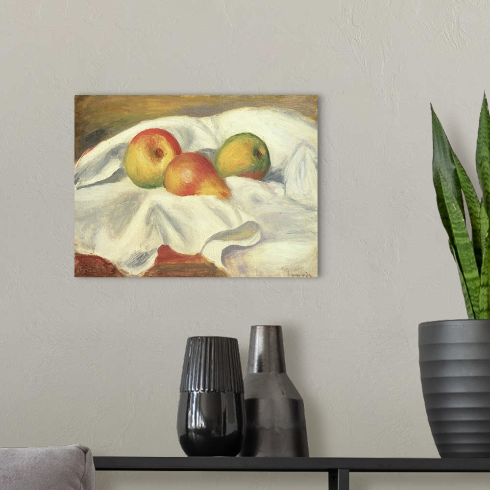 A modern room featuring Three Pears, 1885 (Originally oil on canvas)