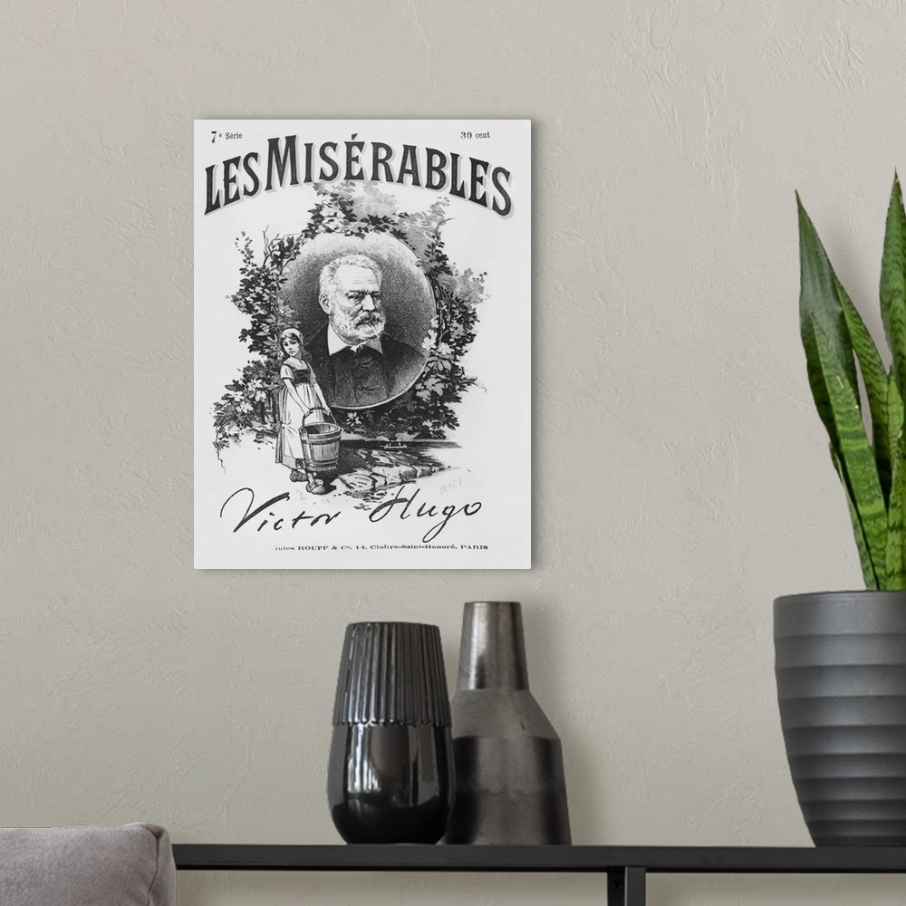 A modern room featuring Titlepage Of The First Edition Of 'Les Miserables' By Victor Hugo (1802-85)