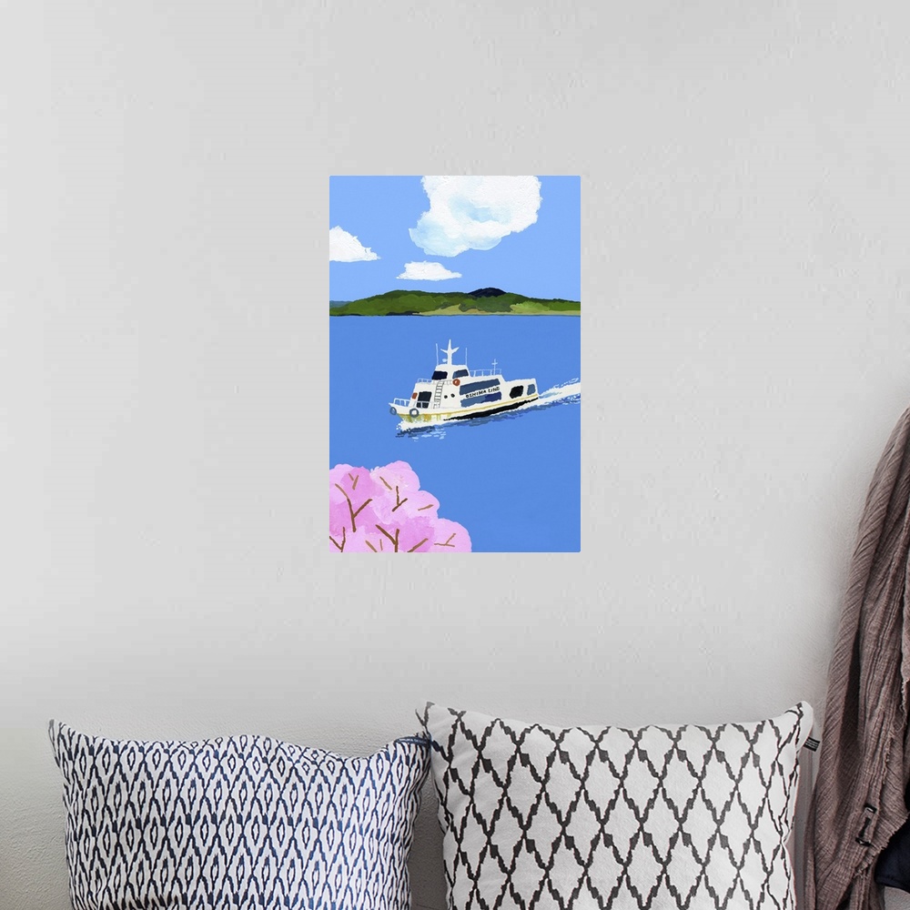 A bohemian room featuring Tourist Boat And Cherry Blossom