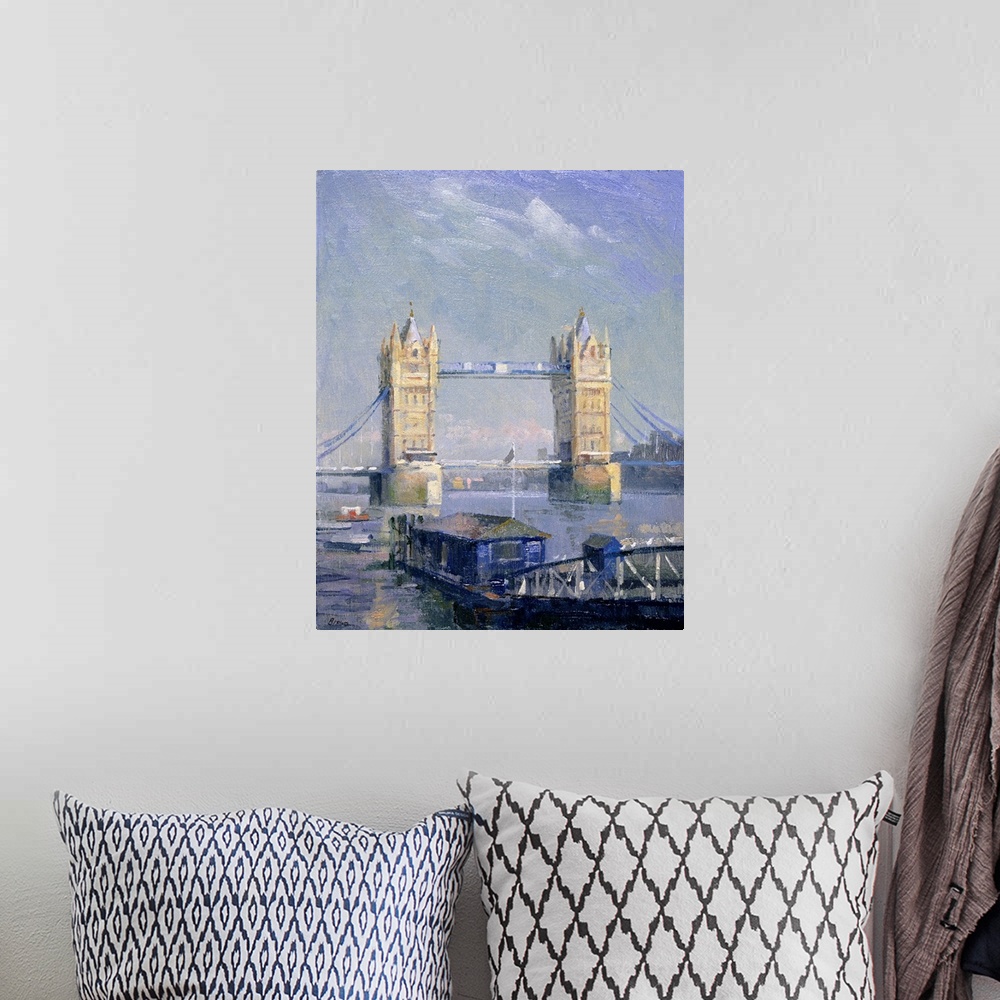 A bohemian room featuring Tower Bridge