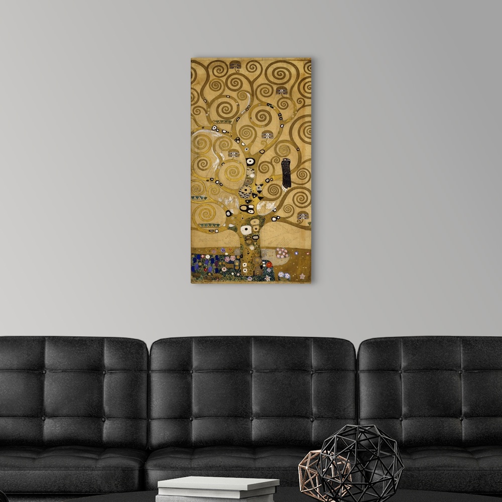 A modern room featuring Tree Of Life (Stoclet Frieze)