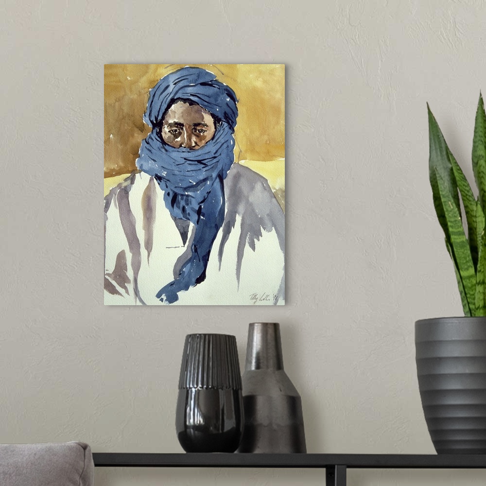 A modern room featuring Tuareg Tribesman, Timbuctoo, 1991