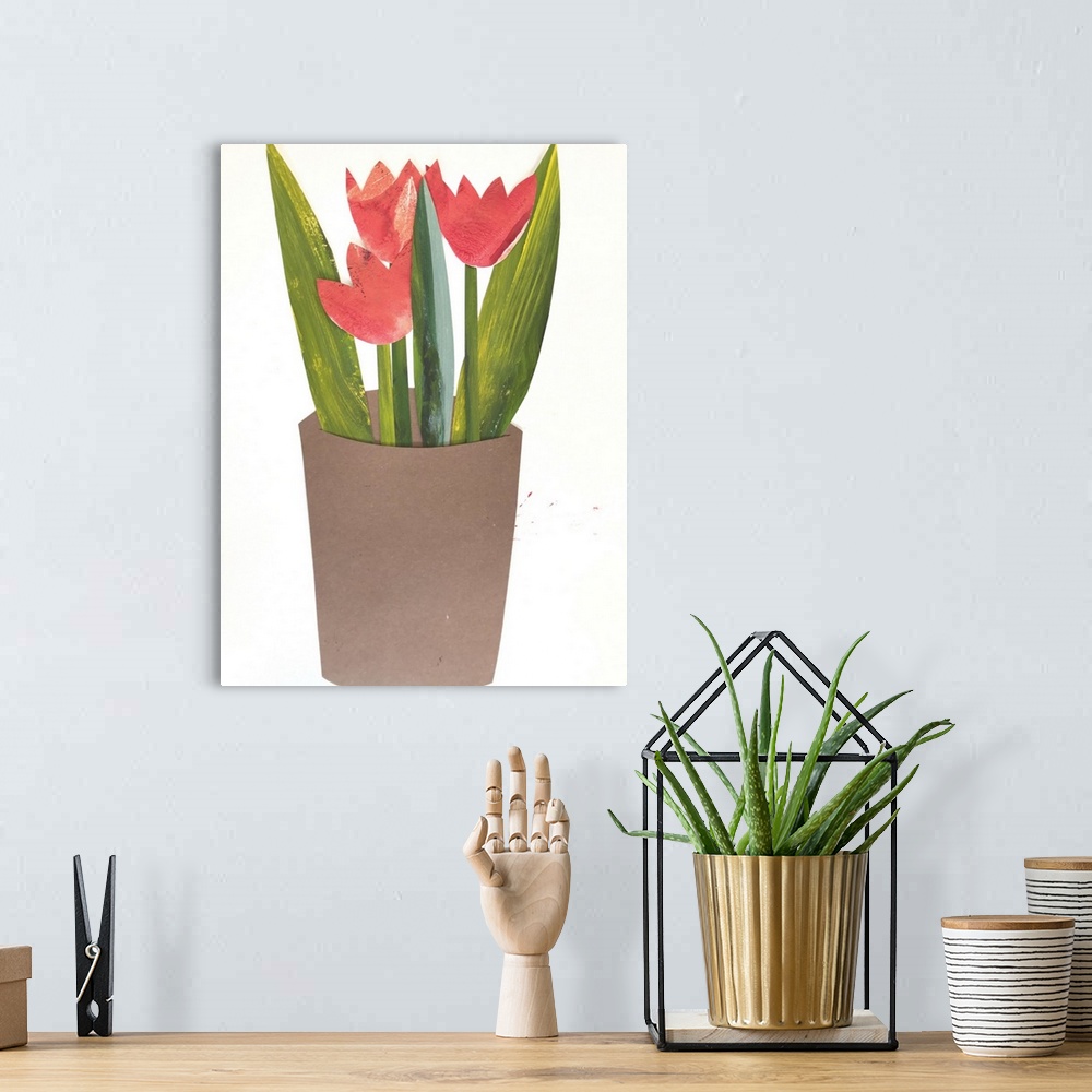A bohemian room featuring Tulips In A Pot
