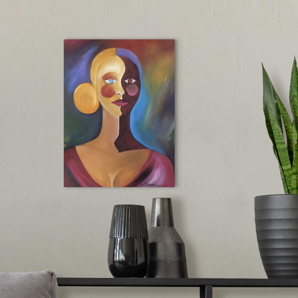A modern room featuring Two Faces of Eve.  By Ikahl Beckford.