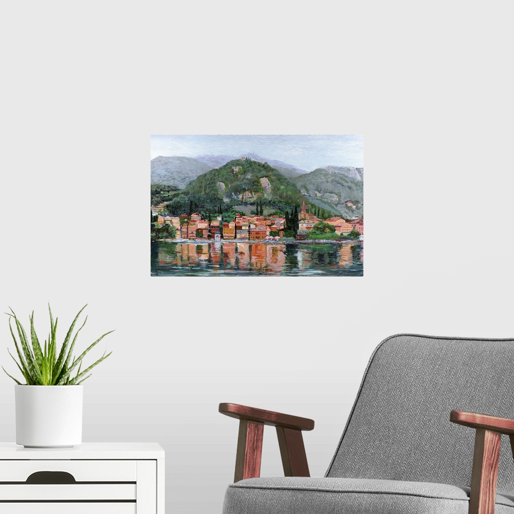 A modern room featuring Varenna, Lake Como, Italy, 2004
