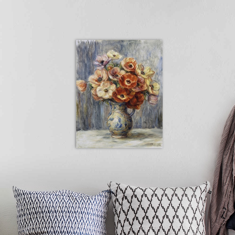 A bohemian room featuring Vase d'Anemones