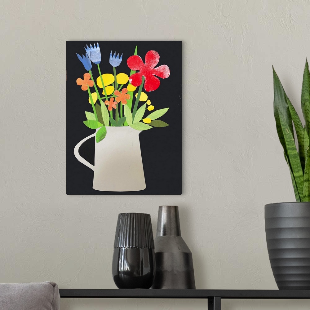 A modern room featuring Vase With Flowers