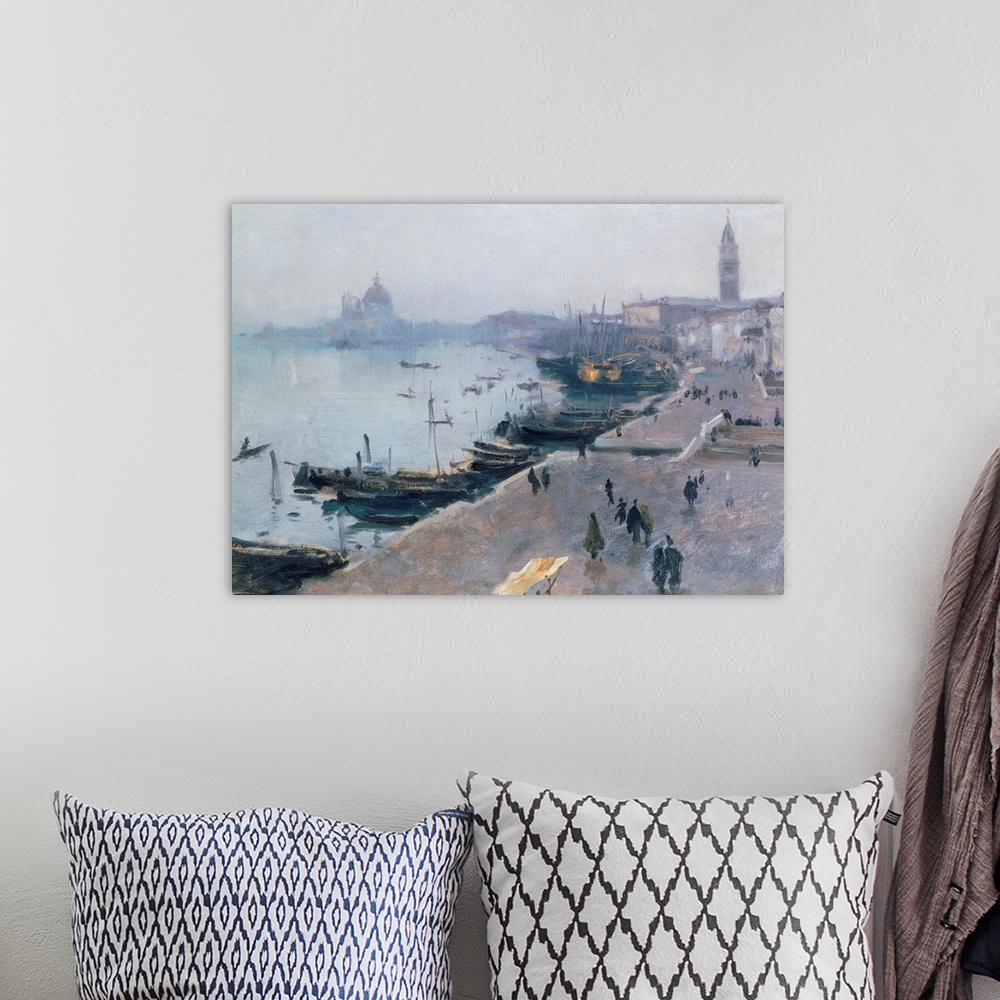 A bohemian room featuring Venice in Grey Weather
