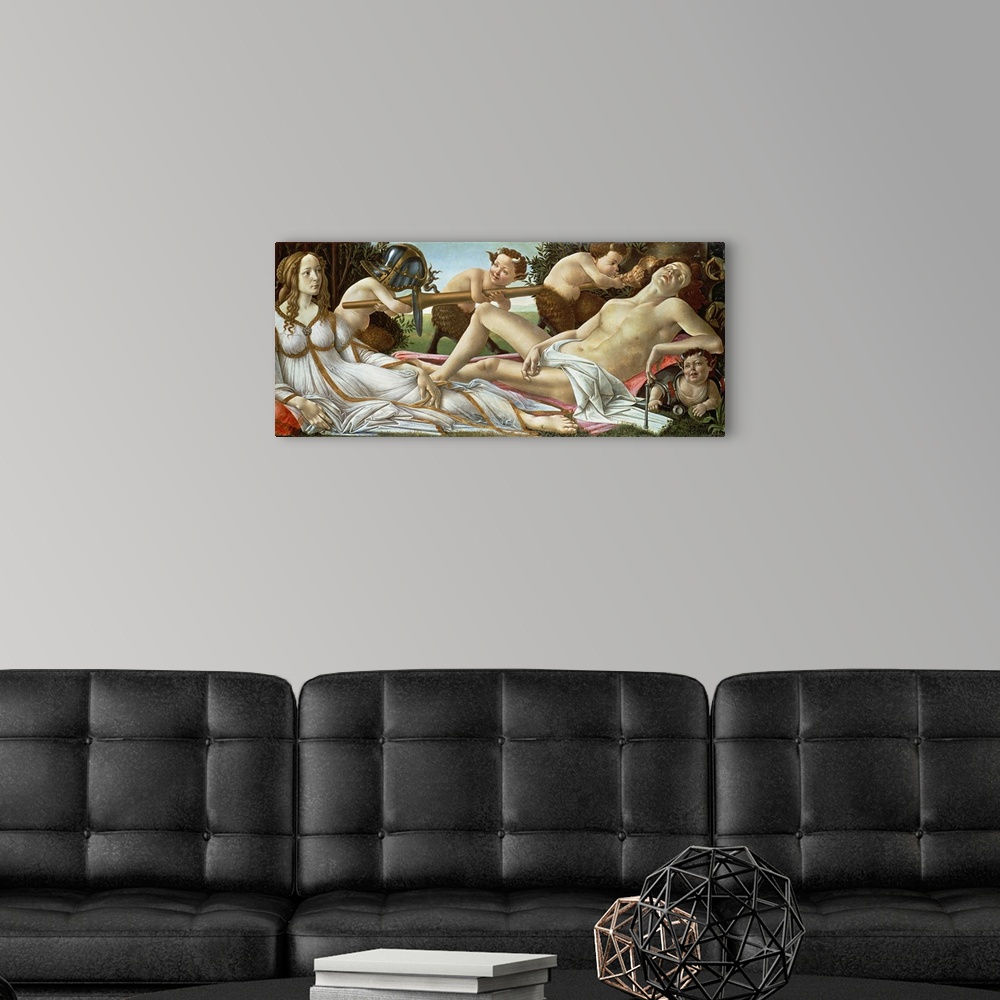 A modern room featuring XIR3459 Venus and Mars, c.1485 (tempera and oil on panel)  by Botticelli, Sandro (1444/5-1510); 6...