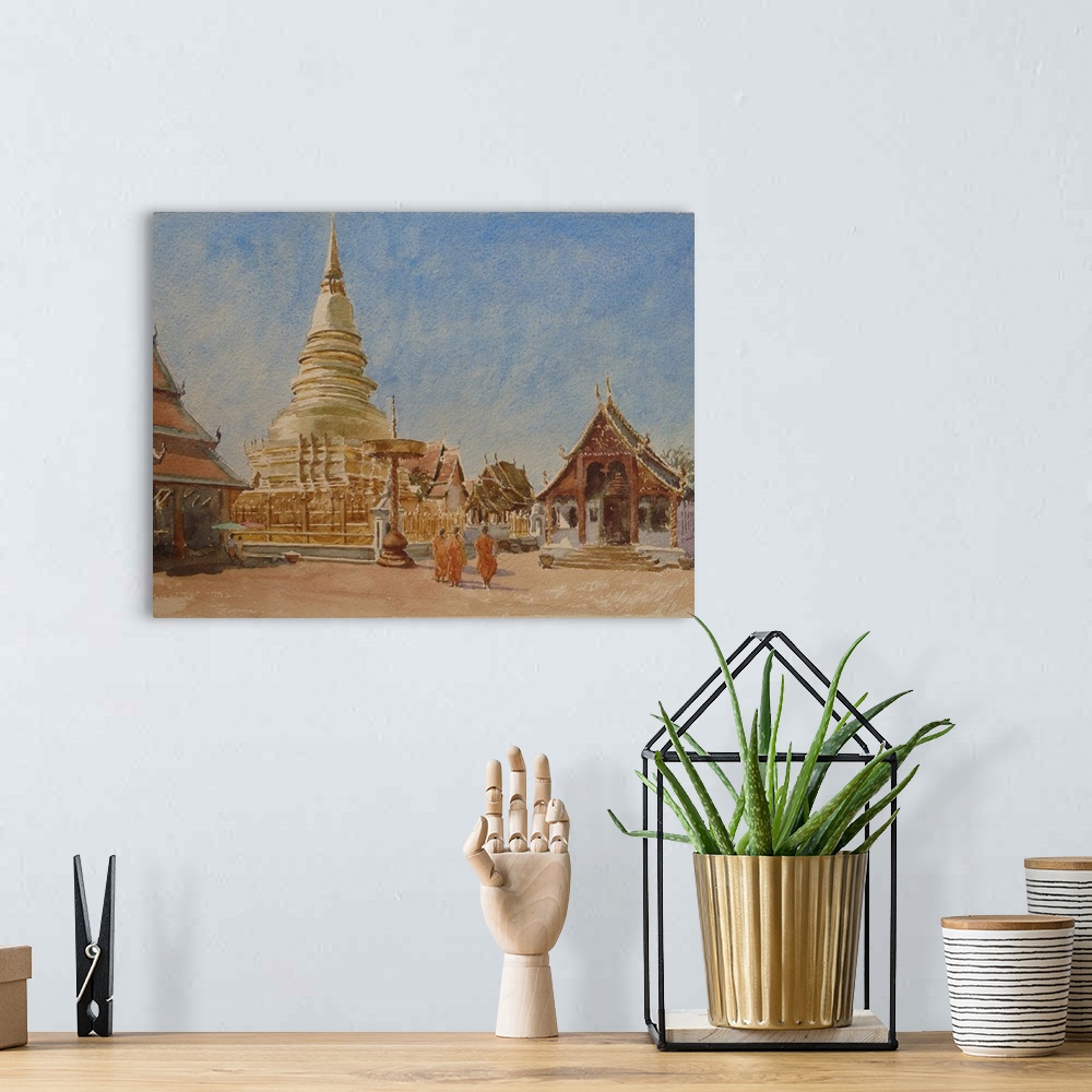 A bohemian room featuring Wat Phrathat Haripunchai, Lamphun