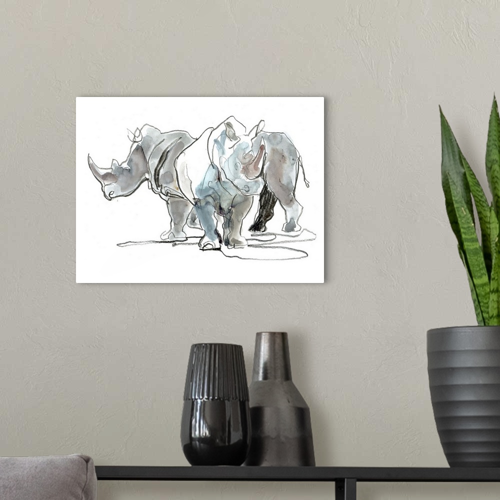 A modern room featuring White Rhinos, Mount Etjo, 2020