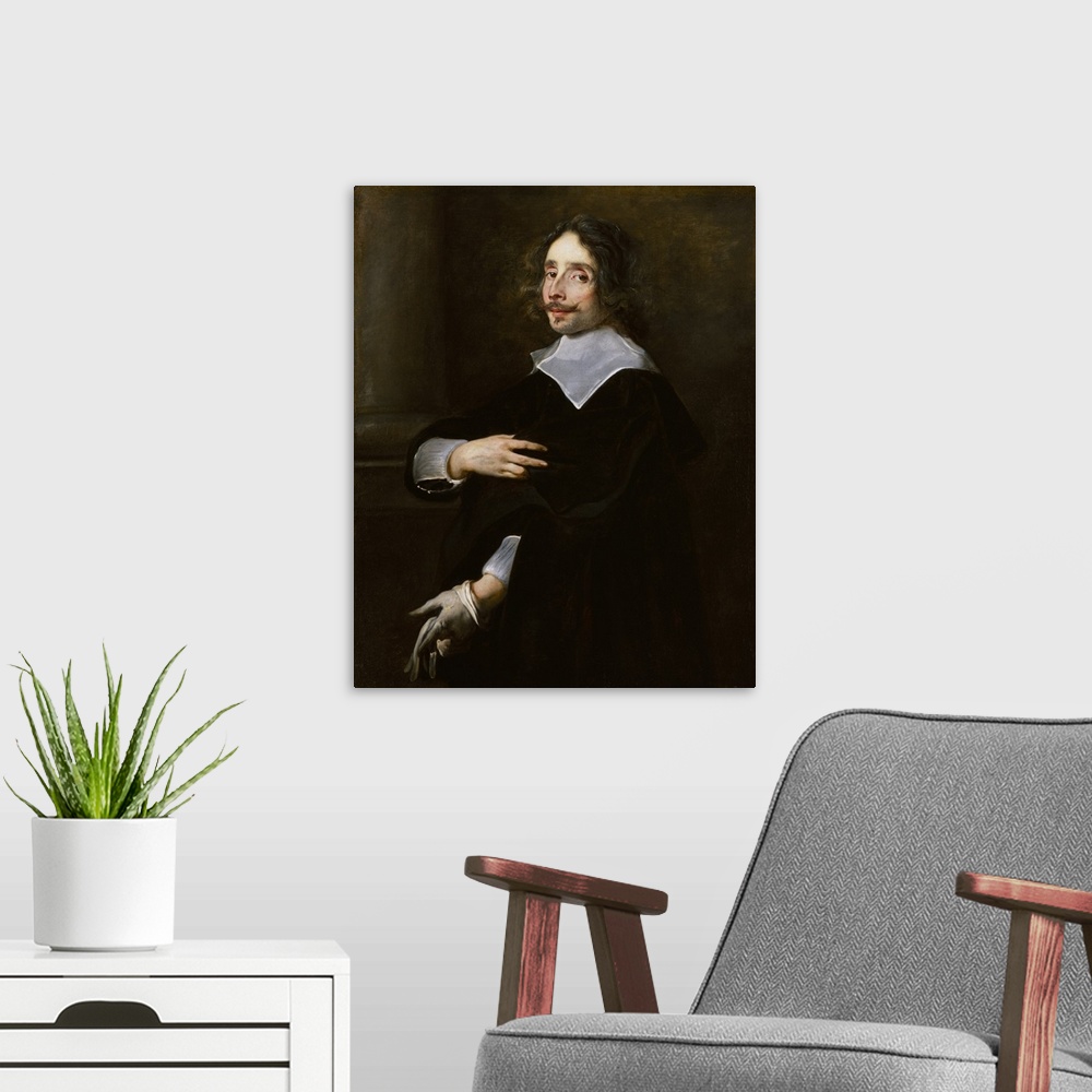 A modern room featuring Young Man, c.1650 (oil on canvas)