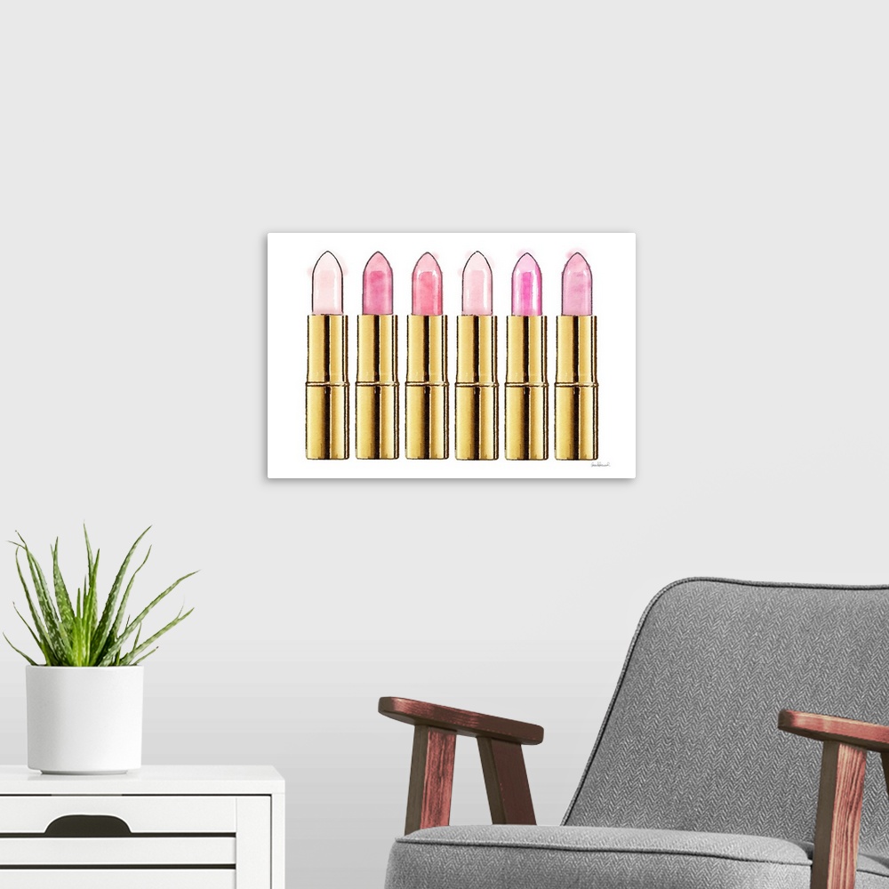 A modern room featuring 6 Pink Sticks