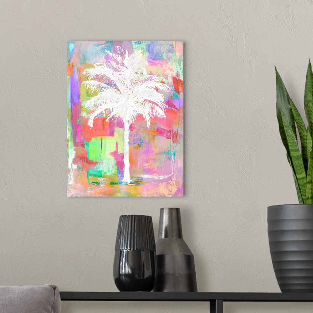 A modern room featuring Abstract Palm I