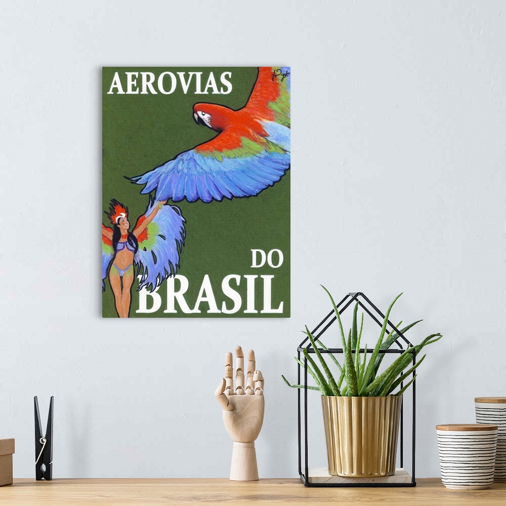 A bohemian room featuring Aerovias Do Brasil