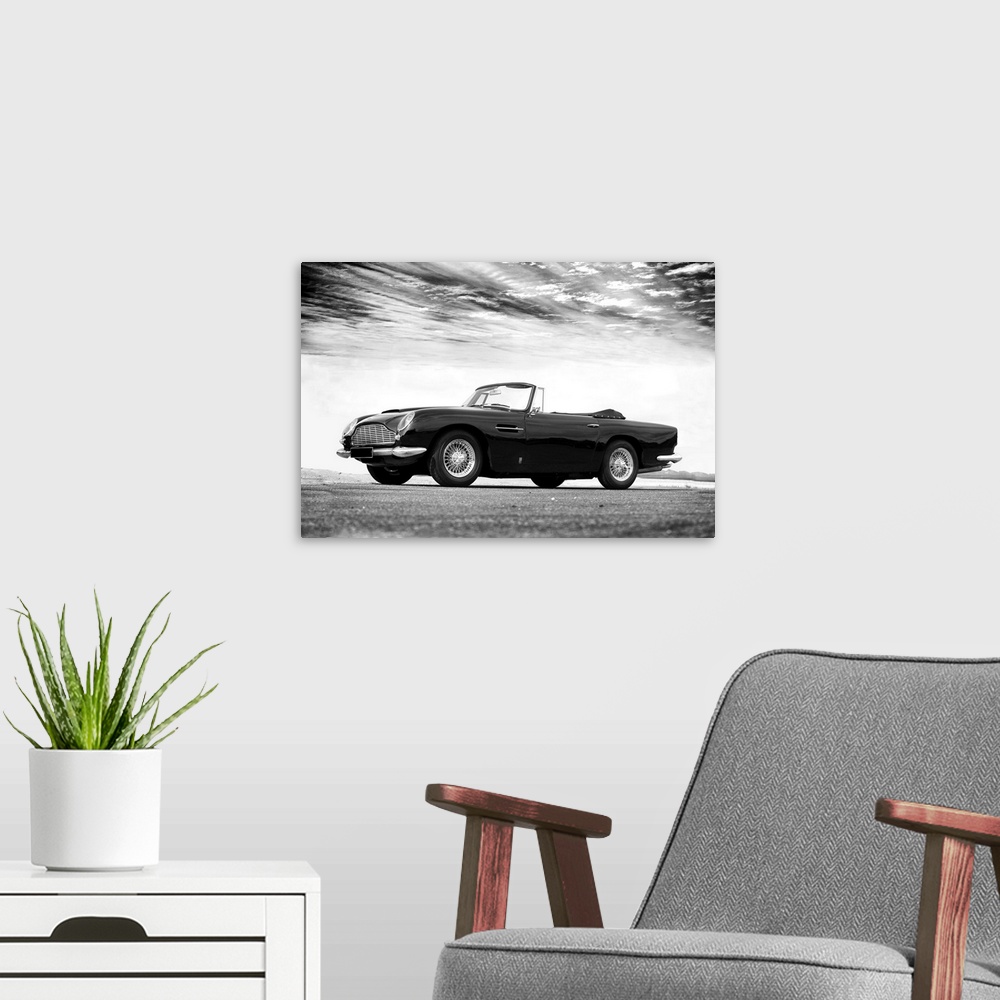 A modern room featuring Aston-Martin DB5 1964