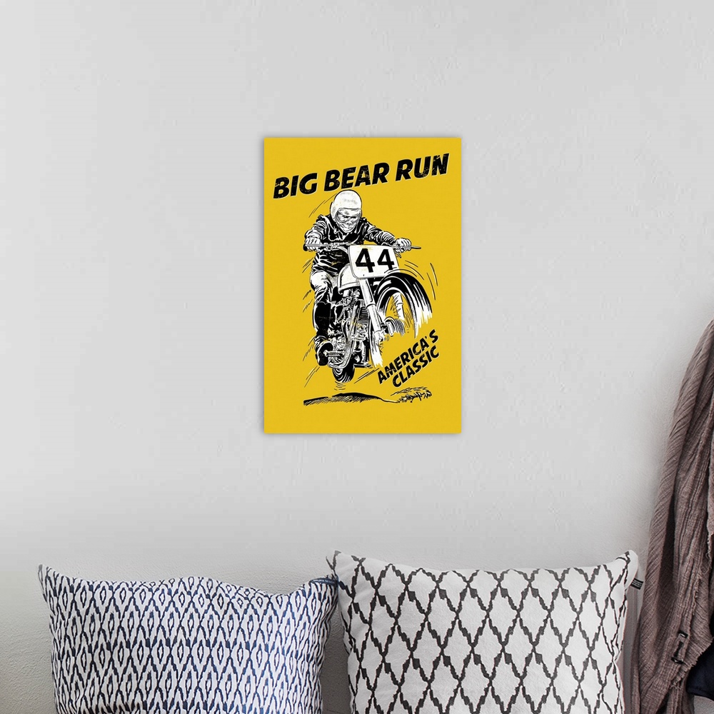 A bohemian room featuring Big Bear Run
