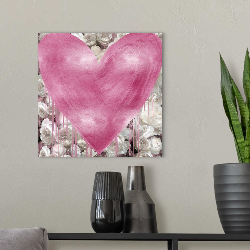 A modern room featuring Big Hearted Pink on Flowers