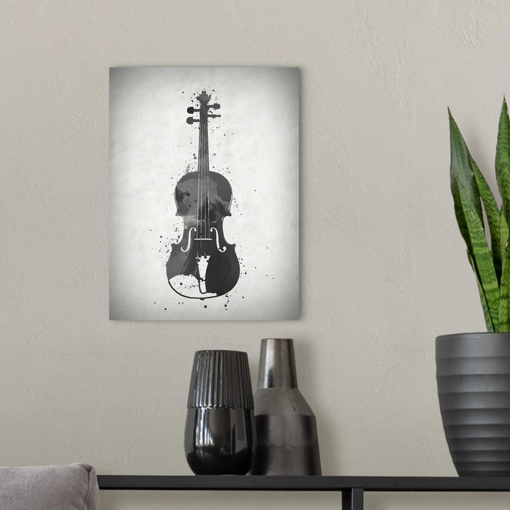 A modern room featuring Black And White Cello