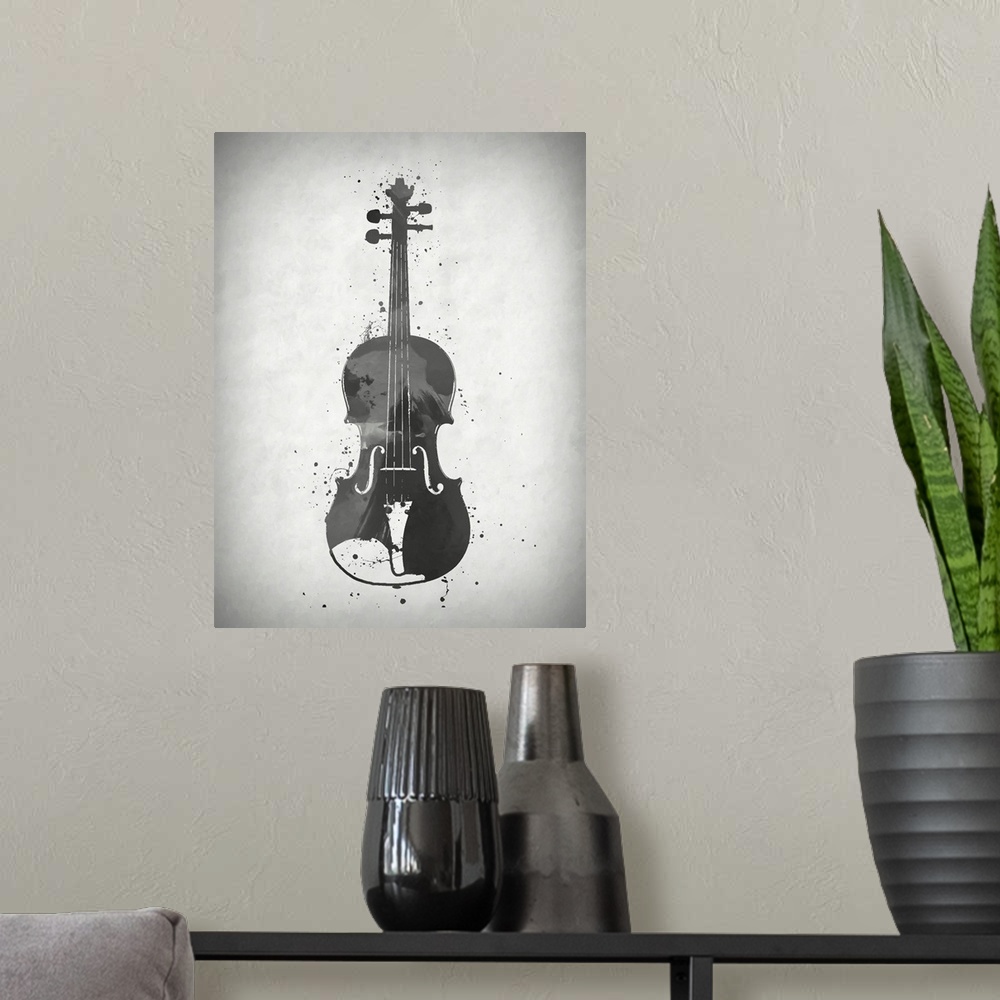 A modern room featuring Black And White Cello