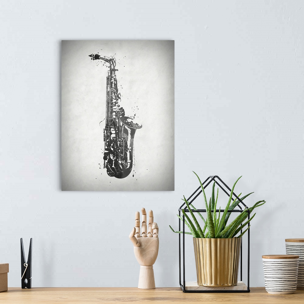 A bohemian room featuring Black And White Sax