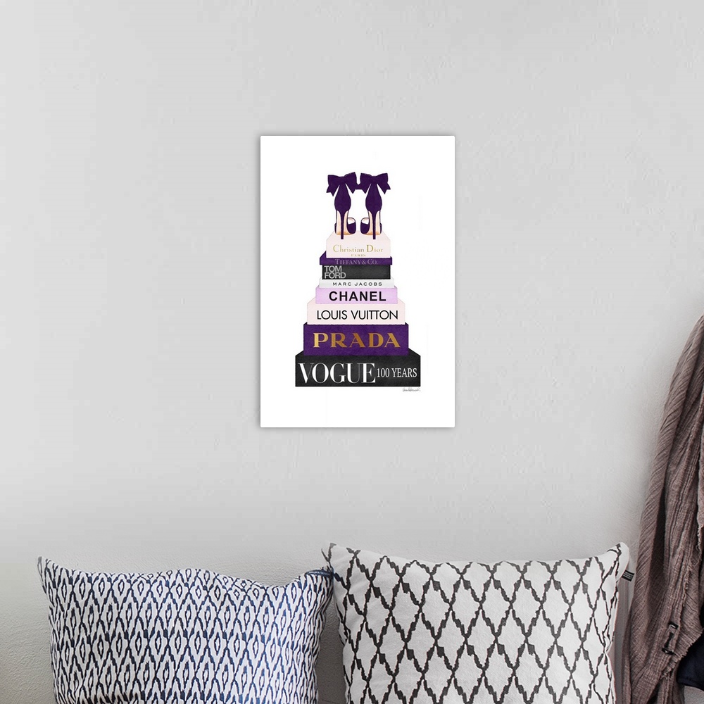 A bohemian room featuring Bookstack Purple