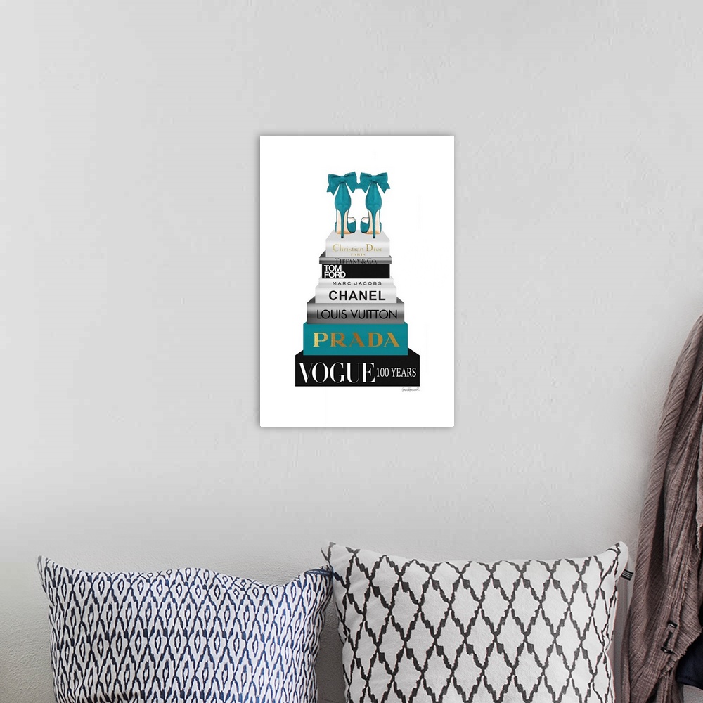 A bohemian room featuring Bookstack Teal