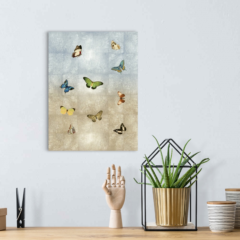 A bohemian room featuring Butterflies Meet Up I