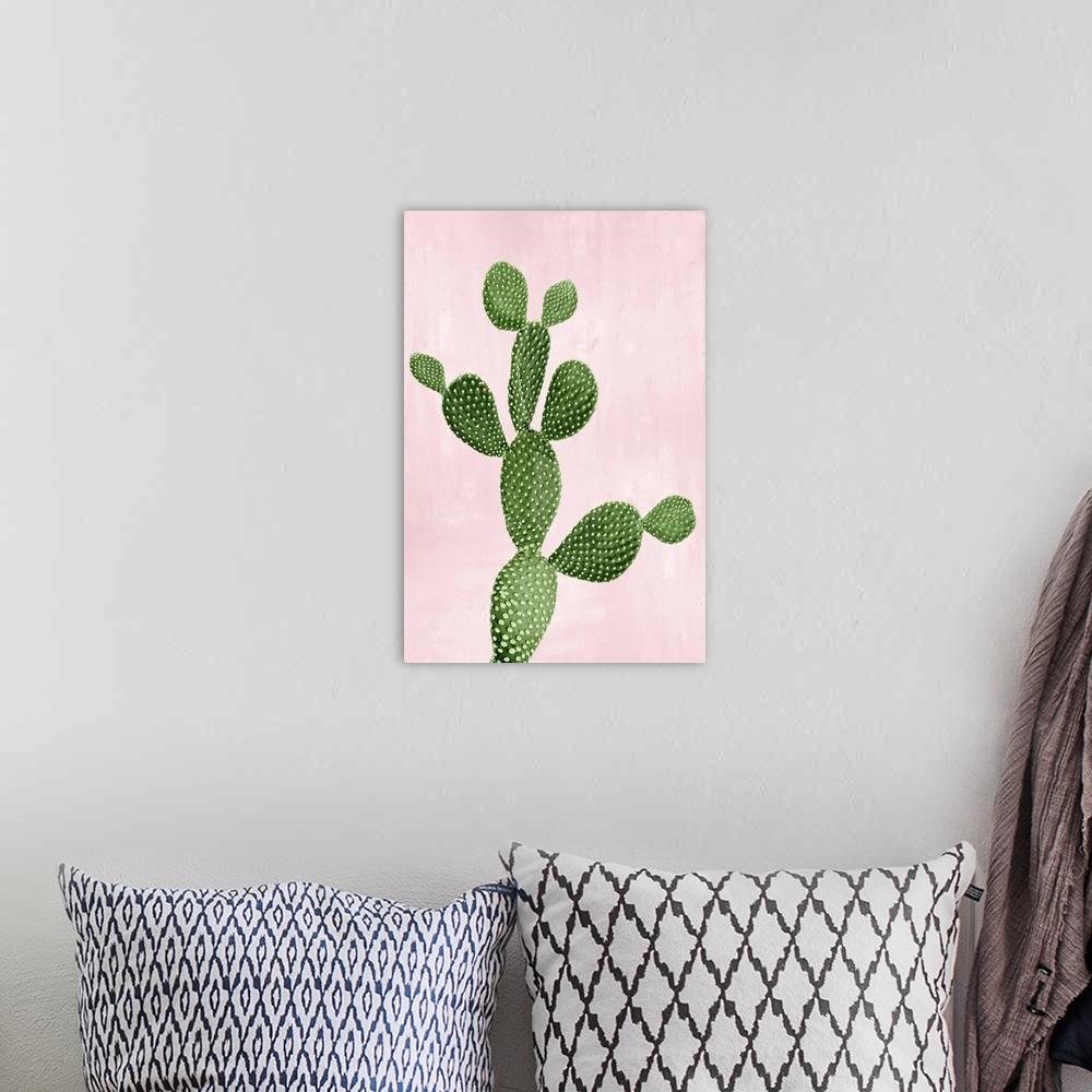 A bohemian room featuring Cactus on Pink VII