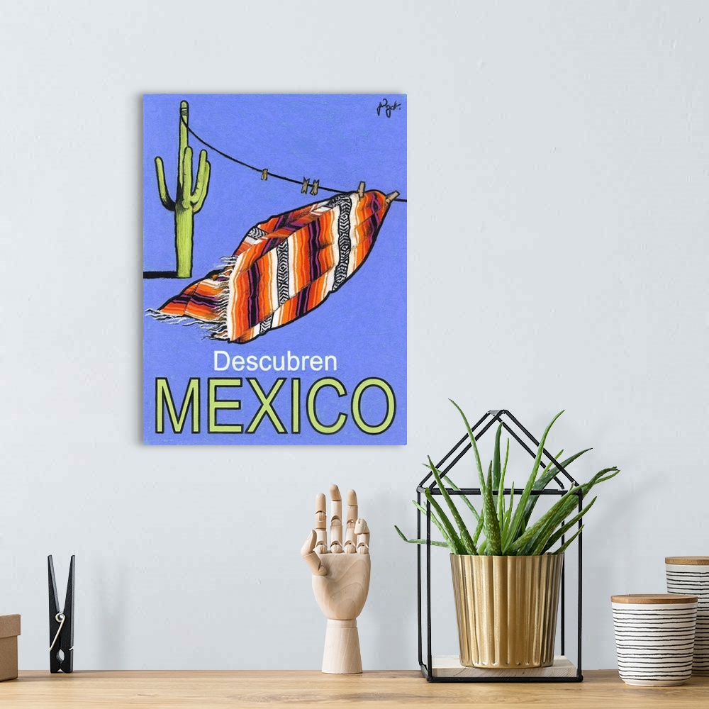 A bohemian room featuring Descubren Mexico