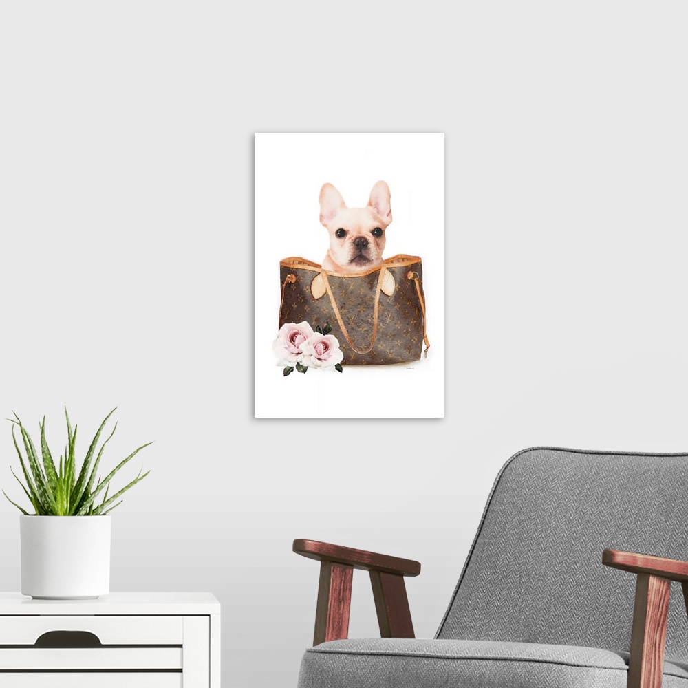 A modern room featuring Fashion Bag With Frenchie
