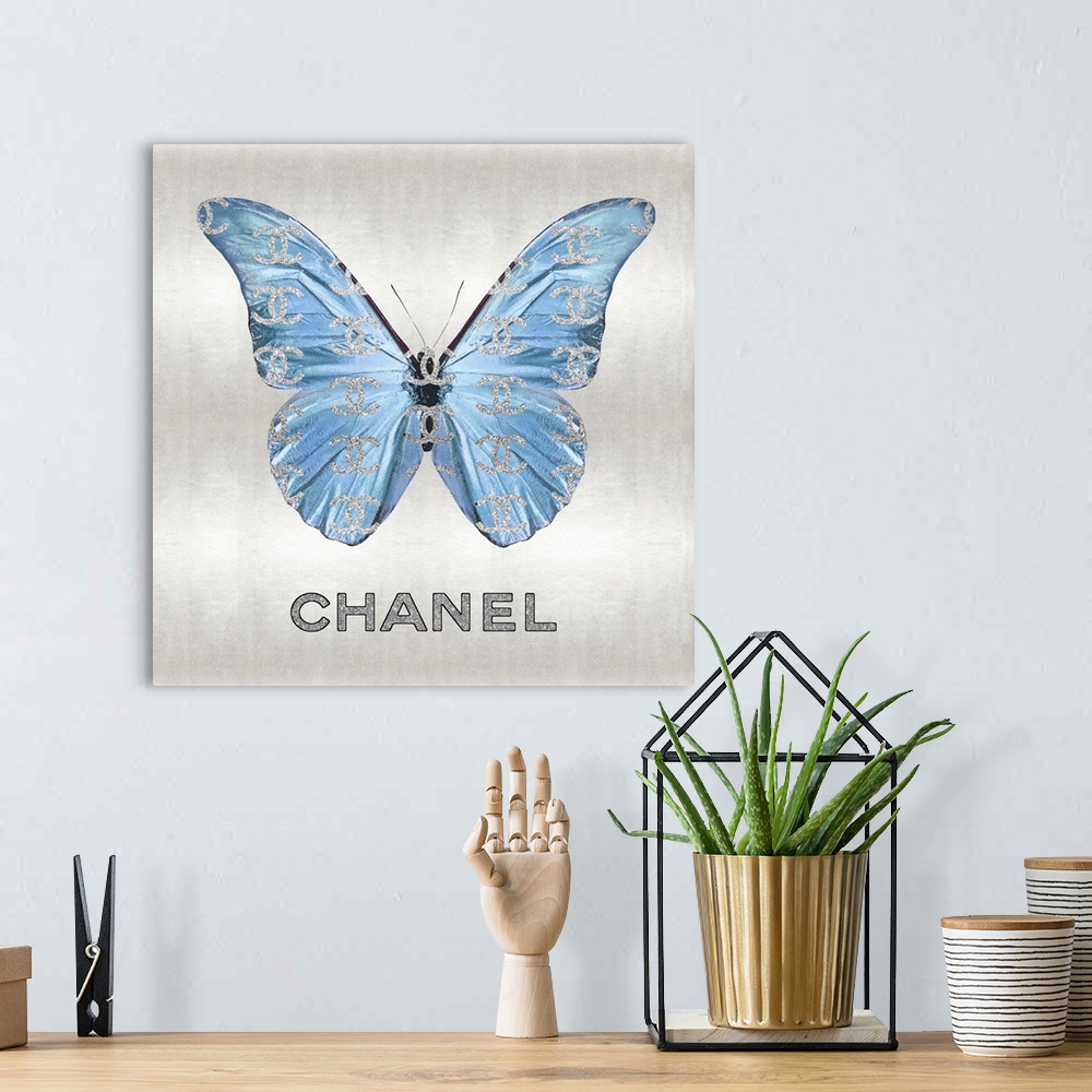 A bohemian room featuring Fashion Butterfly Blue I