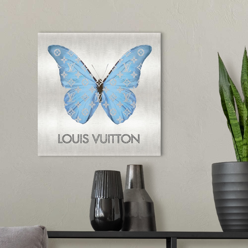 A modern room featuring Fashion Butterfly Blue II