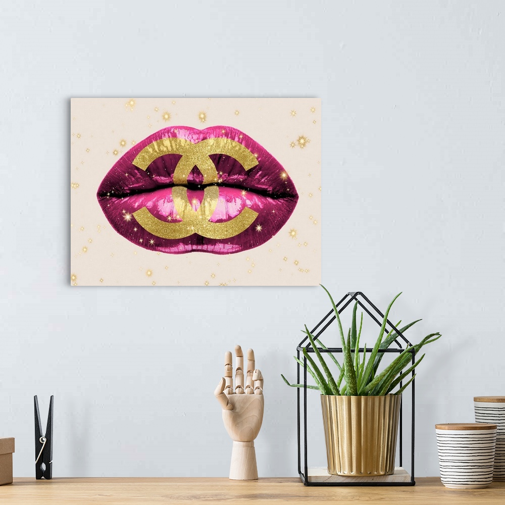 A bohemian room featuring Fashion Lips Pink I
