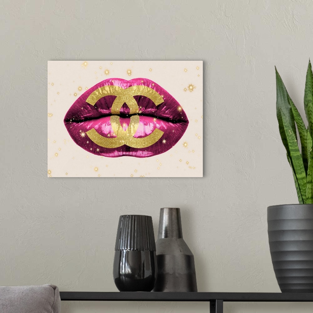 A modern room featuring Fashion Lips Pink I