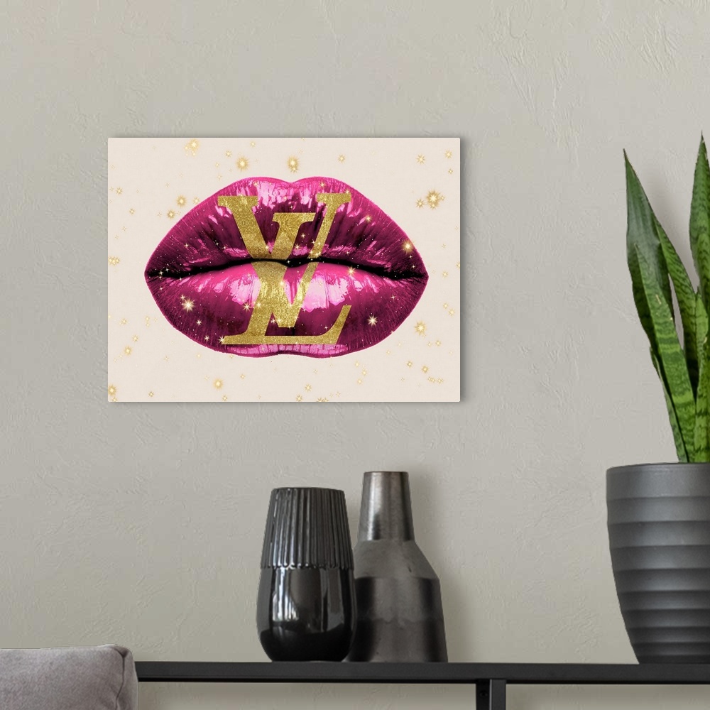 A modern room featuring Fashion Lips Pink II