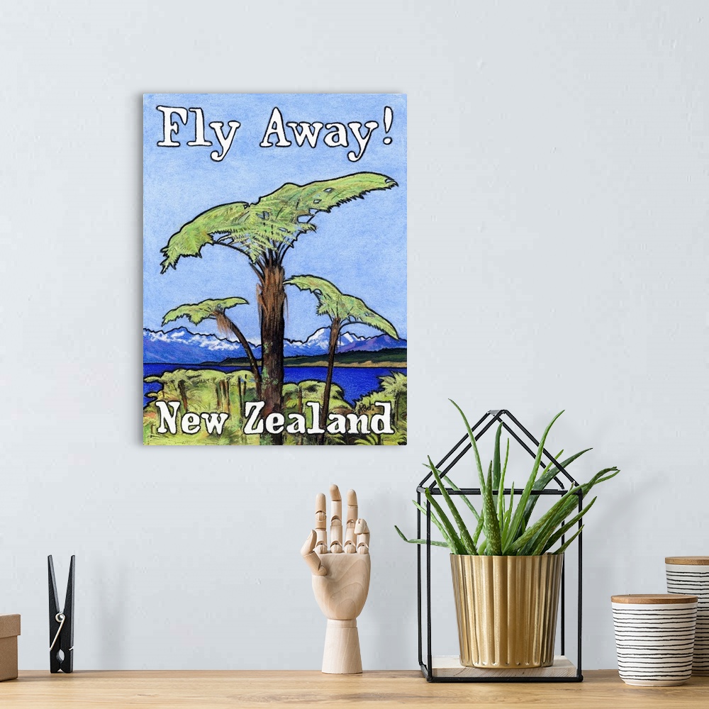 A bohemian room featuring Fly Away! New Zealand