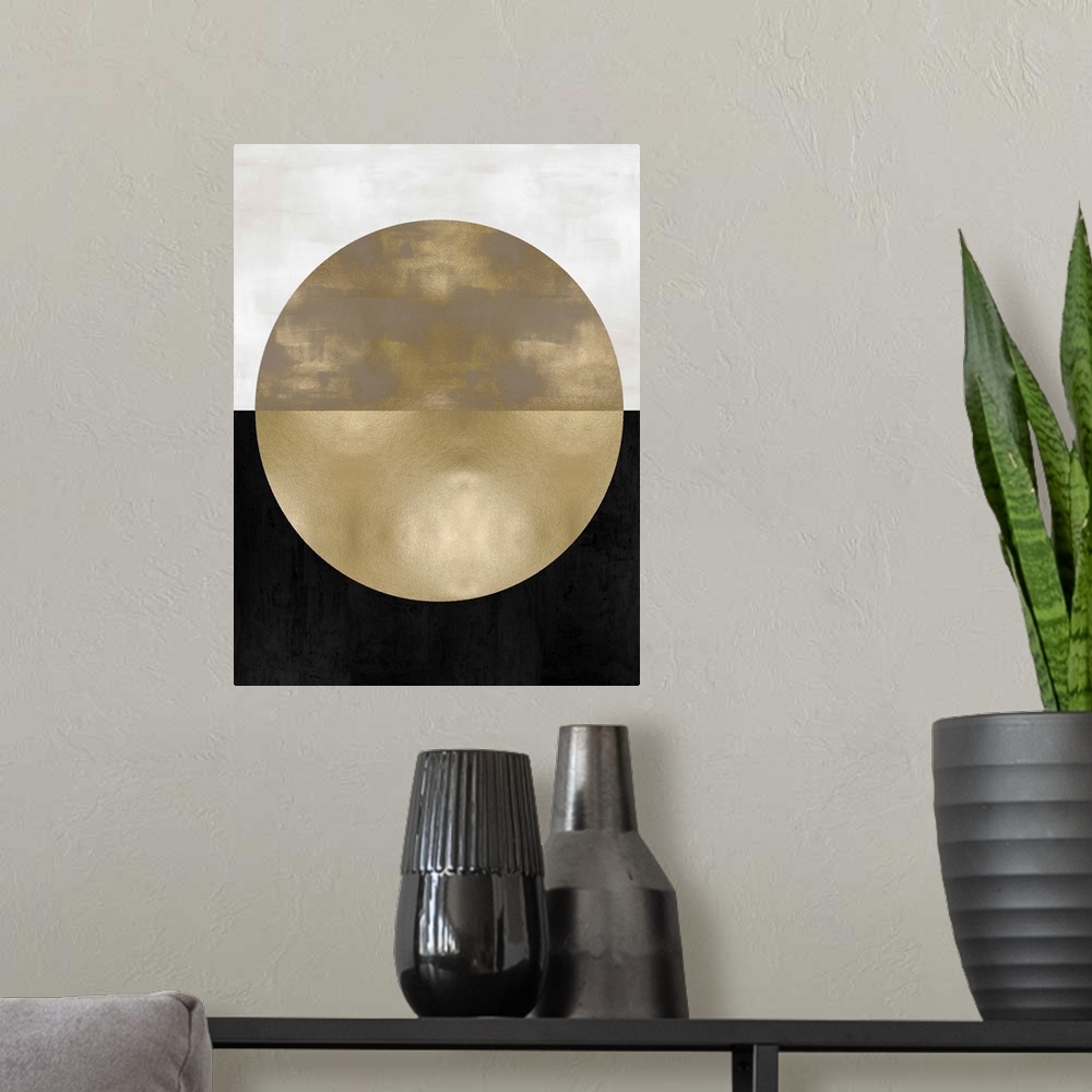 A modern room featuring Gold Sphere
