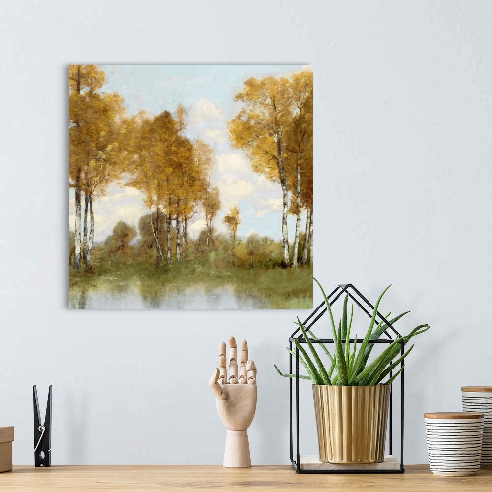 A bohemian room featuring Golden Tree Pond II